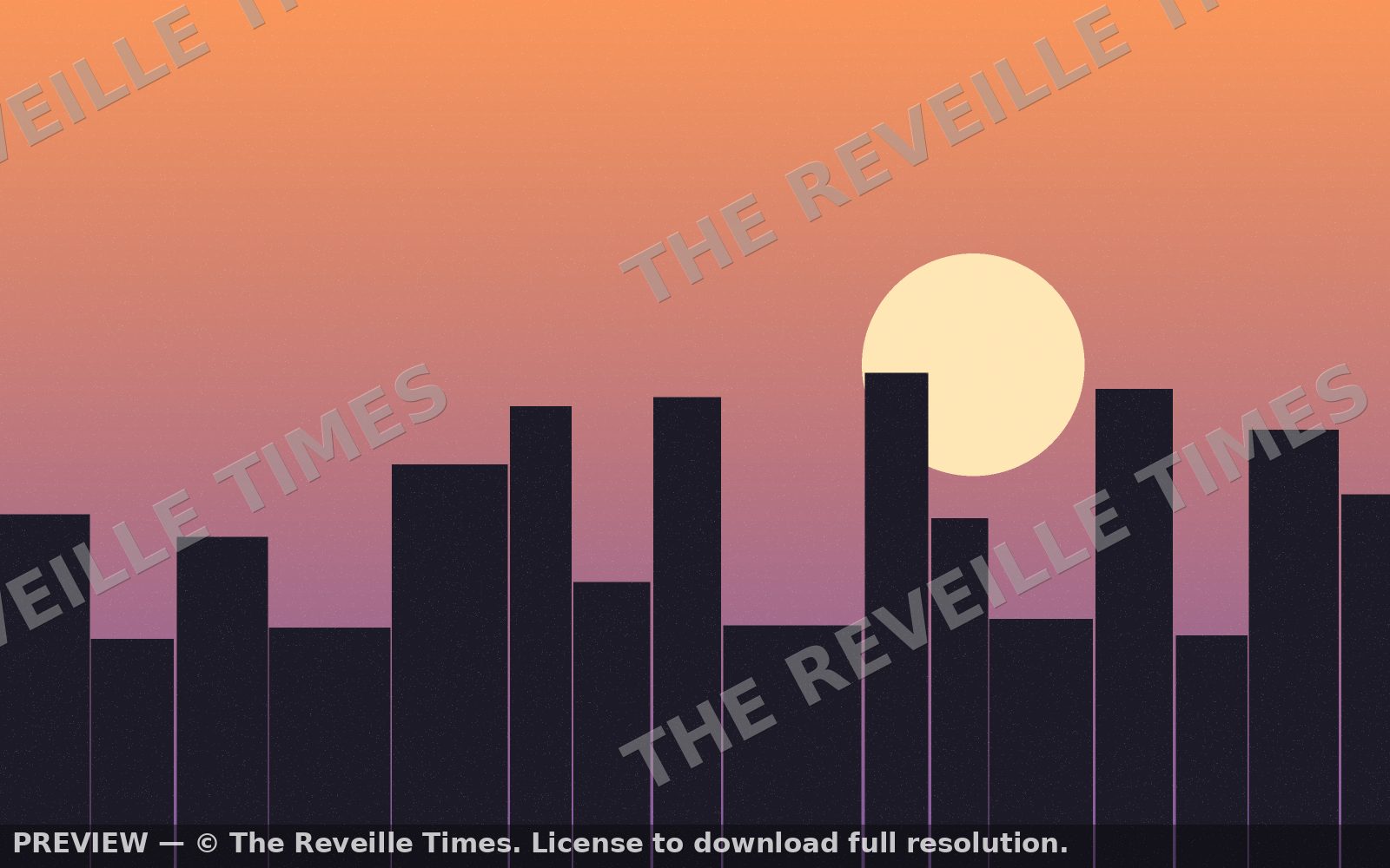 Sunset falls over the Redmont skyline